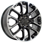 OE Wheels CV67 22x9 6x139.7 28et Gloss Black Machined Wheel - View 3