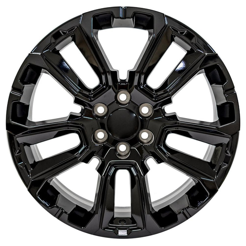 OE Wheels CV68 22x9 6x139.7 28et Gloss Black Wheel - View 2
