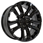 OE Wheels CV68 22x9 6x139.7 28et Gloss Black Wheel - View 3