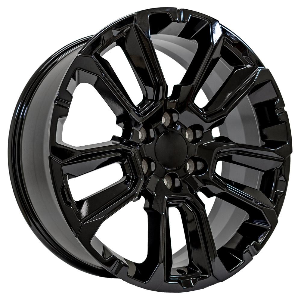 OE Wheels CV68 22x9 6x139.7 28et Gloss Black Wheel - View 3