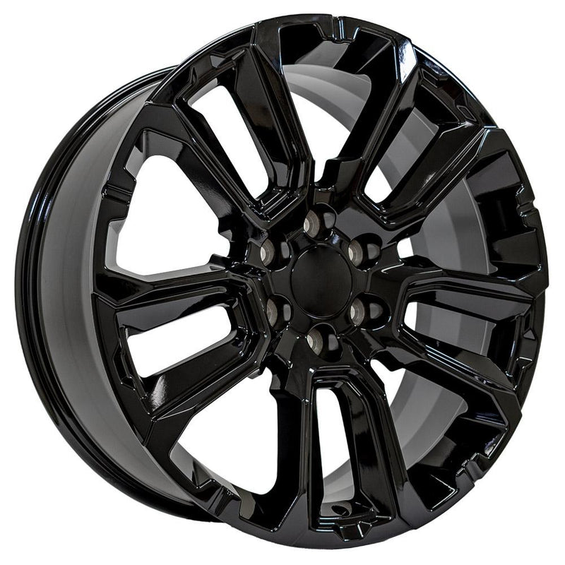 OE Wheels CV68 22x9 6x139.7 28et Gloss Black Wheel - View 3