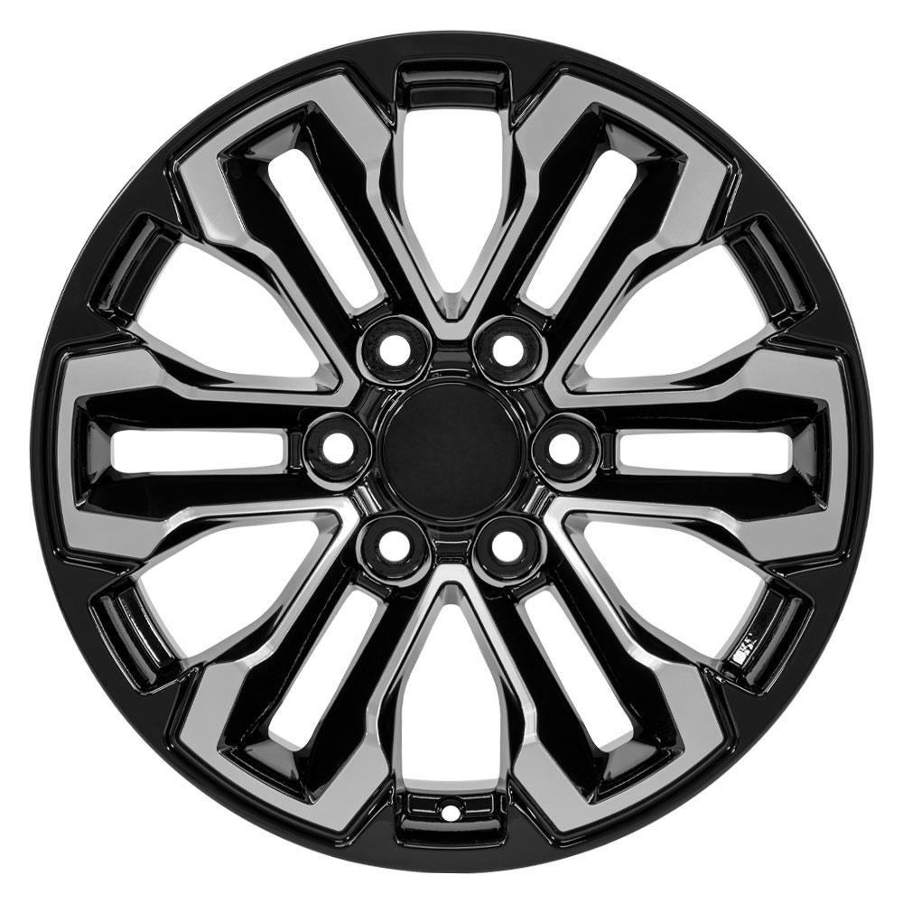OE Wheels CV69 18x8.5 6x139.7 26et Gloss Black Machined Wheel - View 2