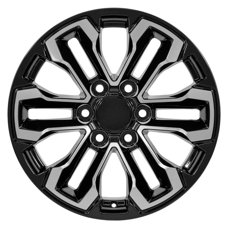 OE Wheels CV69 18x8.5 6x139.7 26et Gloss Black Machined Wheel - View 2