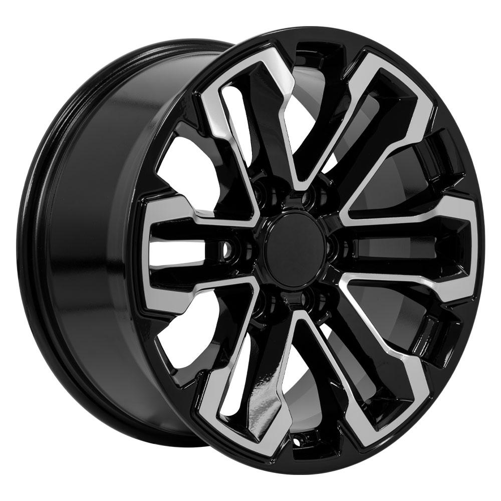 OE Wheels CV69 18x8.5 6x139.7 26et Gloss Black Machined Wheel - View 3