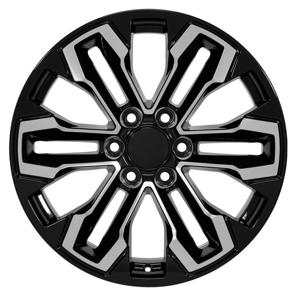 OE Wheels CV69 20x9 6x139.7 26et Gloss Black Machined Wheel - View 2