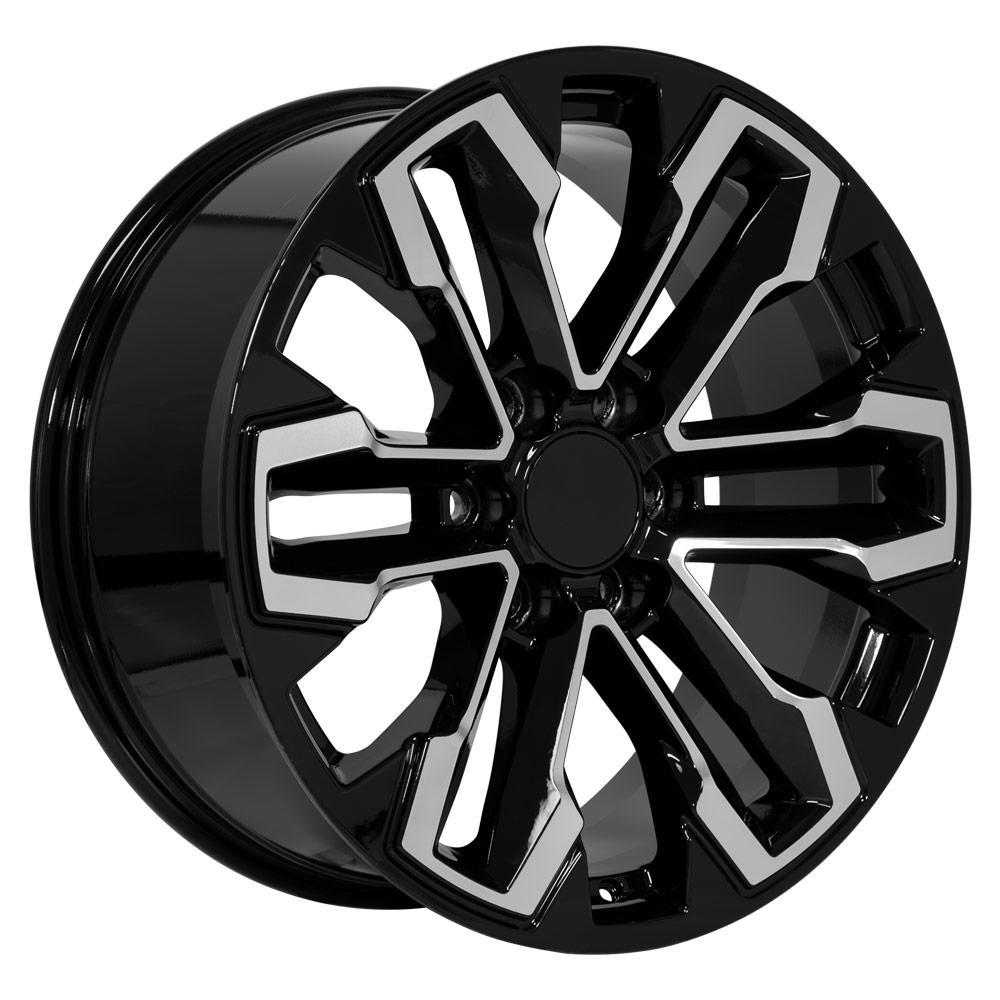 OE Wheels CV69 20x9 6x139.7 26et Gloss Black Machined Wheel - View 3