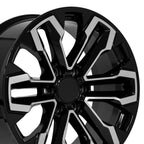 OE Wheels CV69 20x9 6x139.7 26et Gloss Black Machined Wheel