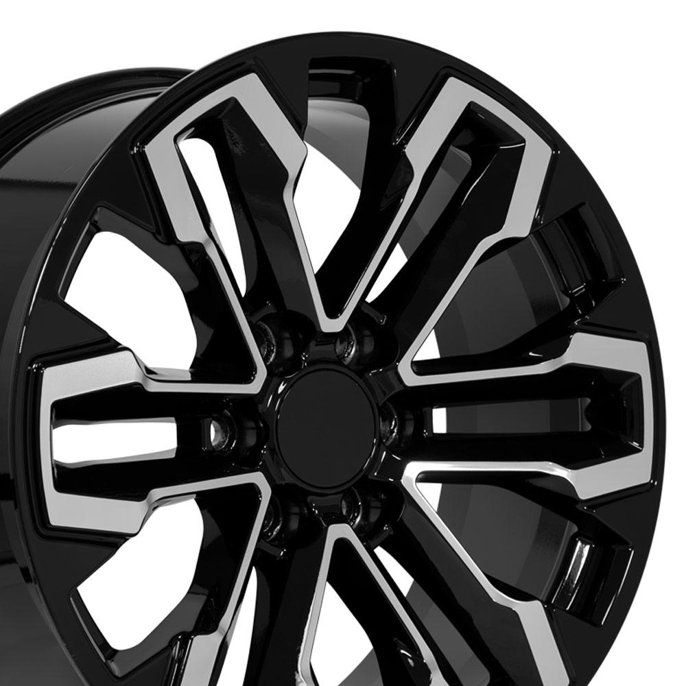 OE Wheels CV69 20x9 6x139.7 26et Gloss Black Machined Wheel