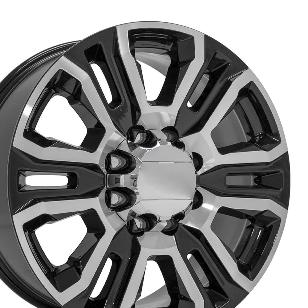 OE Wheels CV70A 20x8.5 8x165.1 12et Gloss Black Machined Wheel