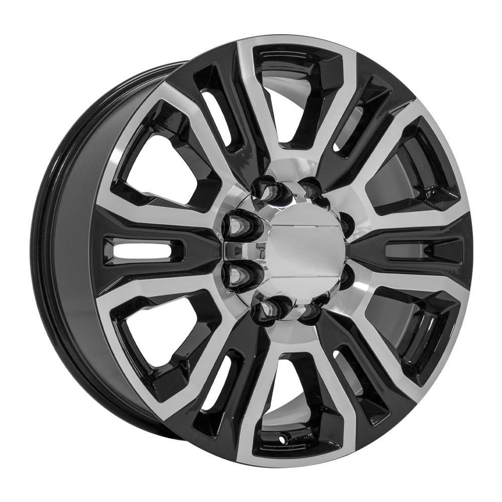 OE Wheels CV70B 20x8.5 8x180 47et Gloss Black Machined Wheel - View 3