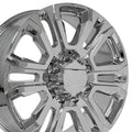 OE Wheels CV70B 22x8.5 8x180 44et Chrome Wheel