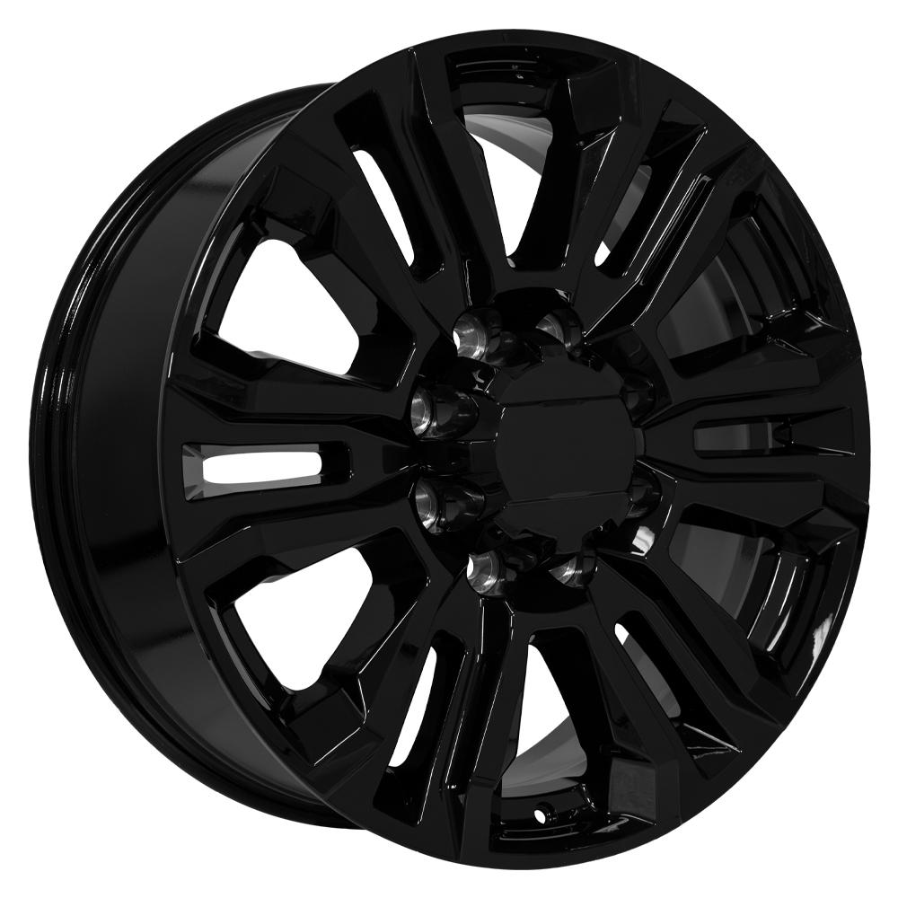 OE Wheels CV70B 22x8.5 8x180 47et Gloss Black Wheel - View 3