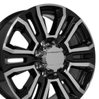 OE Wheels CV70B 22x8.5 8x180 47et Gloss Black Machined Wheel