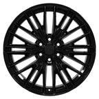 OE Wheels CV72 22x9 6x139.7 18et Gloss Black Wheel - View 2