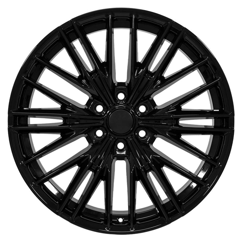 OE Wheels CV72 22x9 6x139.7 18et Gloss Black Wheel - View 2