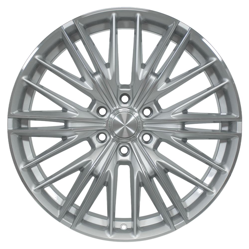 OE Wheels CV72 22x9 6x139.7 18et Gloss Silver Machined Wheel - View 2