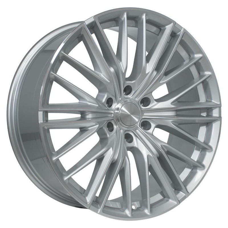 OE Wheels CV72 22x9 6x139.7 18et Gloss Silver Machined Wheel - View 3