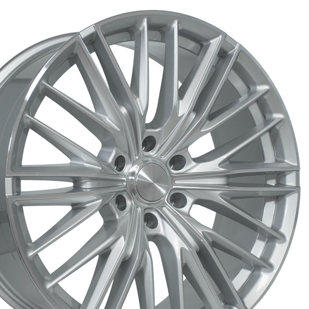 OE Wheels CV72 22x9 6x139.7 18et Gloss Silver Machined Wheel