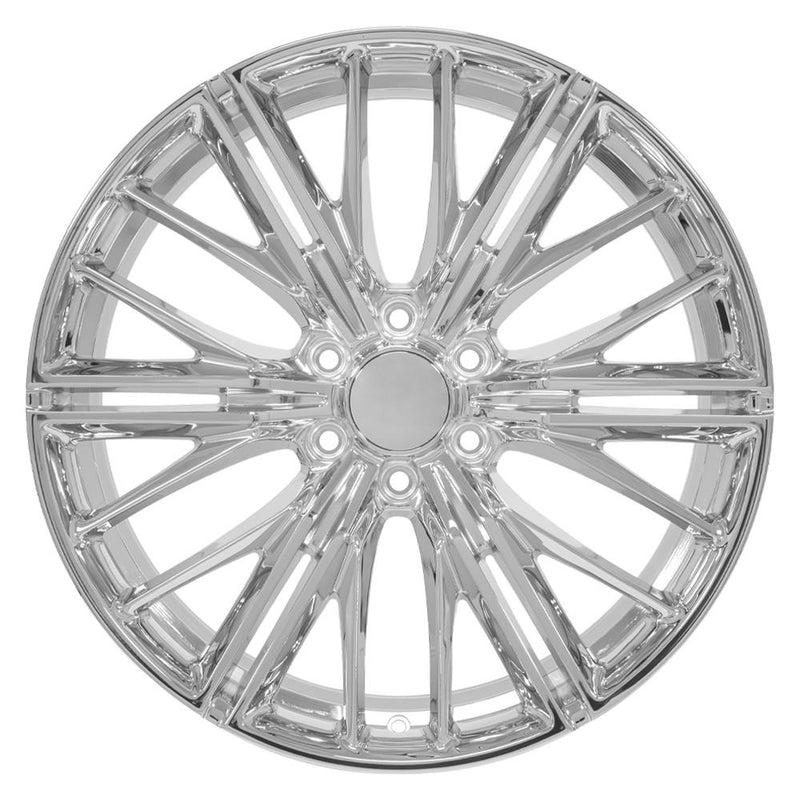 OE Wheels CV72 22x9.5 6x139.7 18et Chrome Wheel - View 2