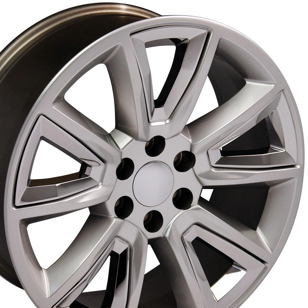 OE Wheels CV73 20x8.5 6x139.7 24et Gloss Hyper Black with Chrome Insert Wheel - View 2
