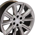 OE Wheels CV73 20x8.5 6x139.7 24et Gloss Hyper Black with Chrome Insert Wheel - View 2