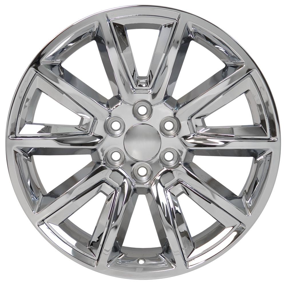 OE Wheels CV73 20x8.5 6x139.7 24et Chrome with Chrome Insert Wheel - View 3