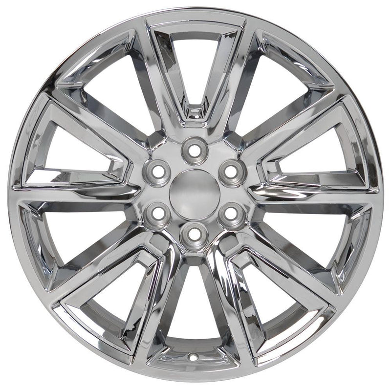 OE Wheels CV73 20x8.5 6x139.7 24et Chrome with Chrome Insert Wheel - View 3