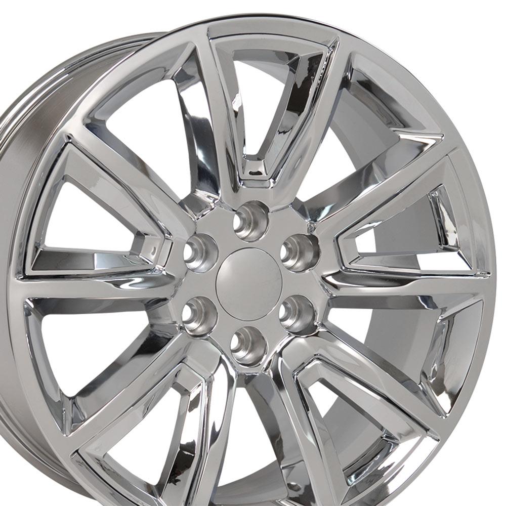 OE Wheels CV73 20x8.5 6x139.7 24et Chrome with Chrome Insert Wheel