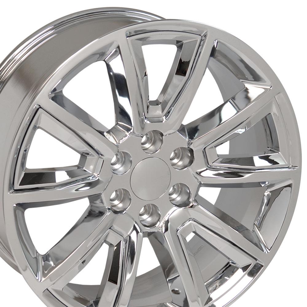 OE Wheels CV73 20x8.5 6x139.7 24et Chrome with Chrome Insert Wheel - View 2