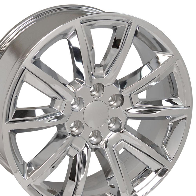 OE Wheels CV73 20x8.5 6x139.7 24et Chrome with Chrome Insert Wheel - View 2