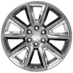 OE Wheels CV73B 22x9 6x139.7 24et Gloss Hyper Black with Chrome Insert Wheel - View 2