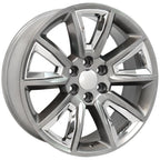 OE Wheels CV73B 22x9 6x139.7 24et Gloss Hyper Black with Chrome Insert Wheel - View 3