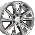 OE Wheels CV73B 22x9 6x139.7 24et Gloss Hyper Black with Chrome Insert Wheel