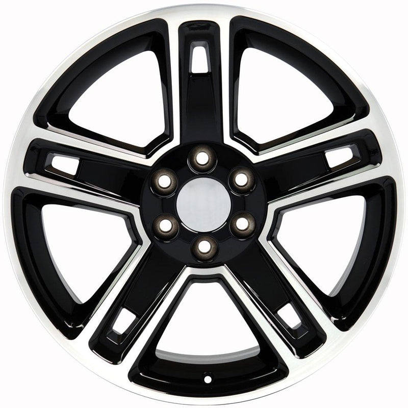OE Wheels CV74B 22x9 6x139.7 24et Gloss Black Machined Wheel - View 2