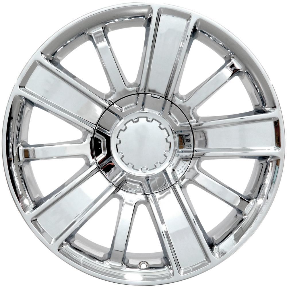 OE Wheels CV77 20x9 6x139.7 27et Chrome Wheel - View 3