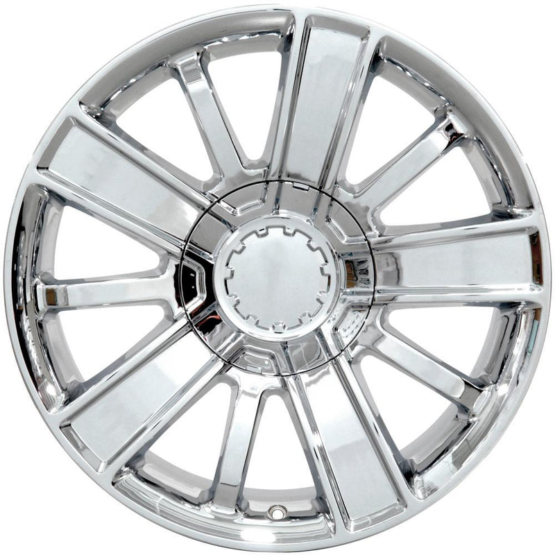 OE Wheels CV77 20x9 6x139.7 27et Chrome Wheel - View 3