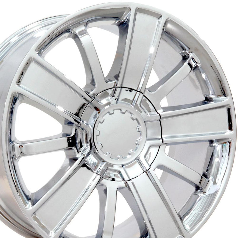 OE Wheels CV77 20x9 6x139.7 27et Chrome Wheel