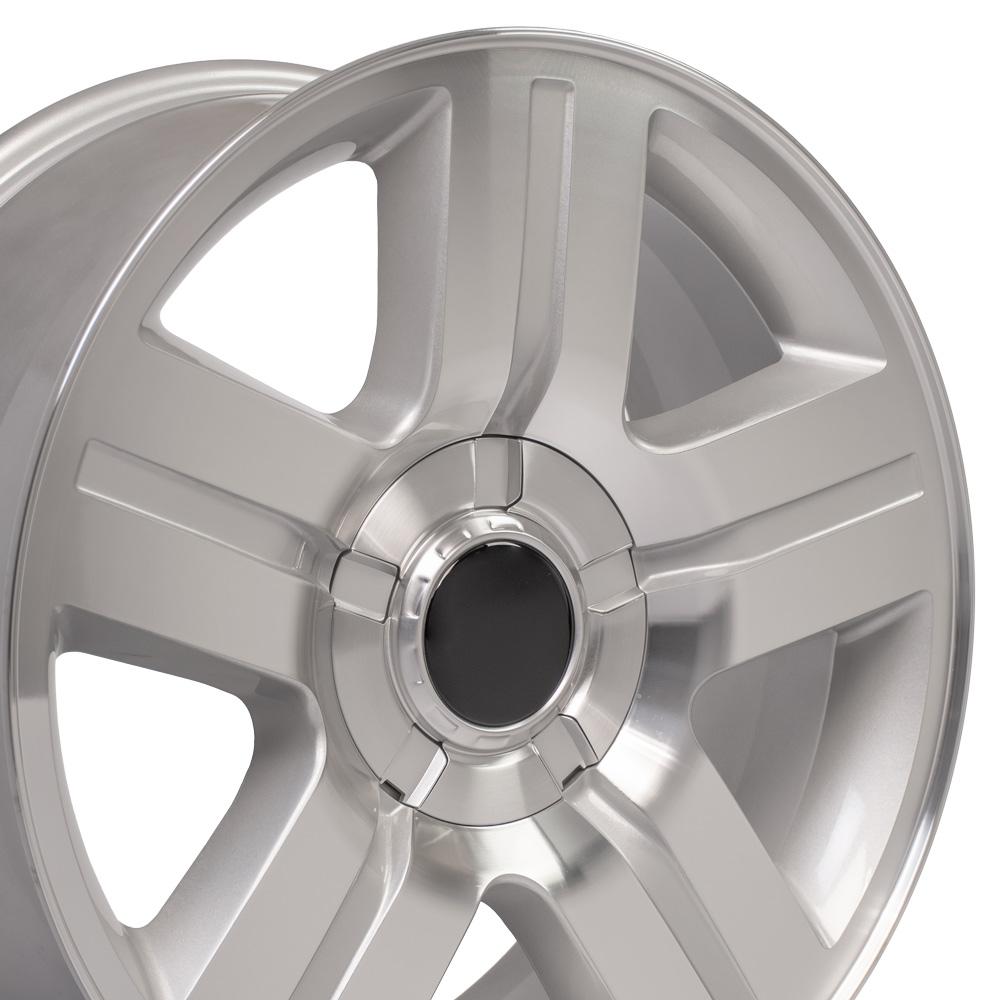 OE Wheels CV84 22x9 6x139.7 31et Gloss Silver Machined Wheel