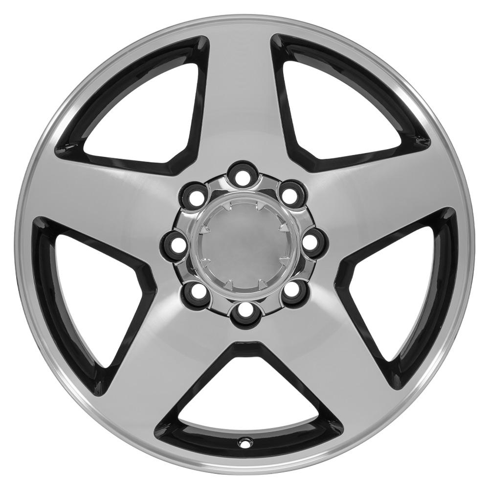 OE Wheels CV91A 20x8.5 8x165.1 12et Gloss Black Machined Wheel - View 2