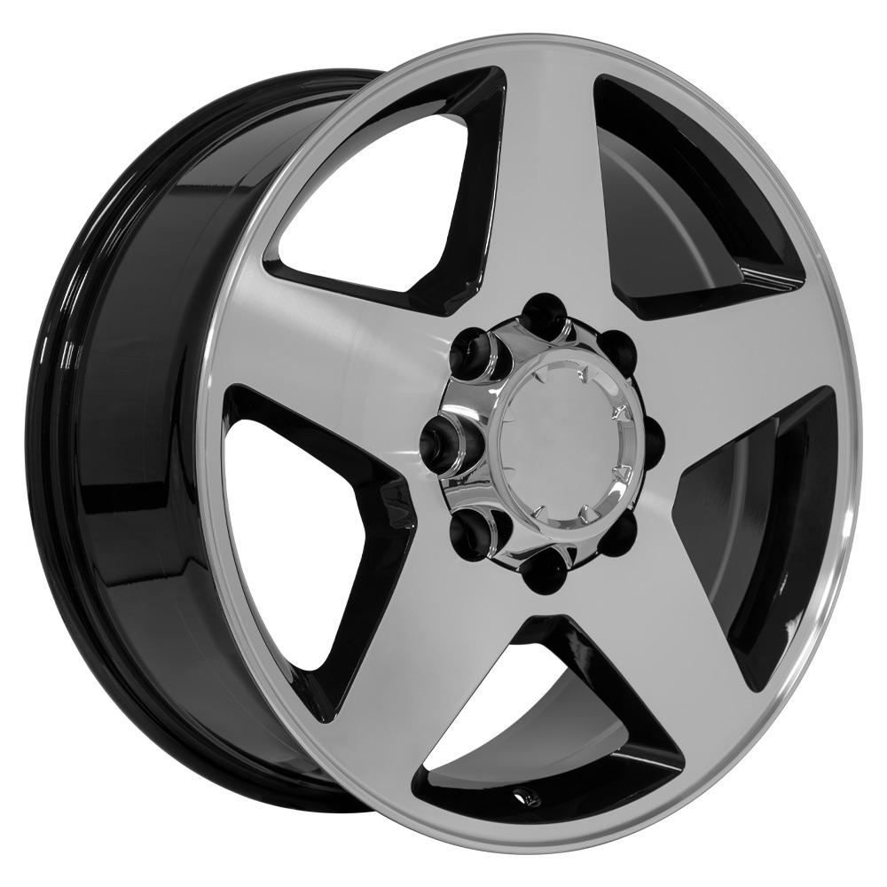 OE Wheels CV91A 20x8.5 8x165.1 12et Gloss Black Machined Wheel - View 3