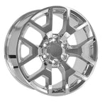 OE Wheels CV92 20x9 6x139.7 27et Chrome Wheel - View 3