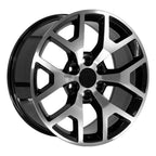 OE Wheels CV92 20x9 6x139.7 27et Gloss Black Machined Wheel - View 3