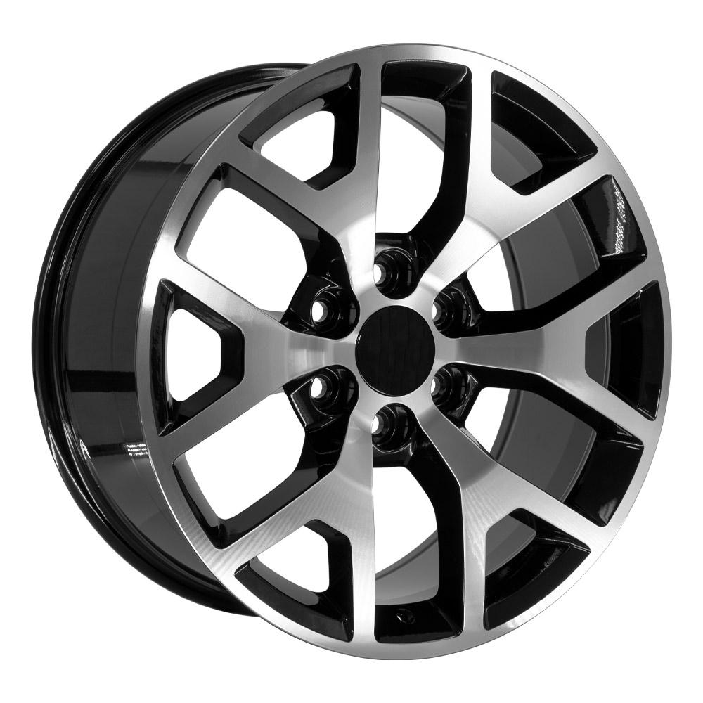 OE Wheels CV92 20x9 6x139.7 27et Gloss Black Machined Wheel - View 3