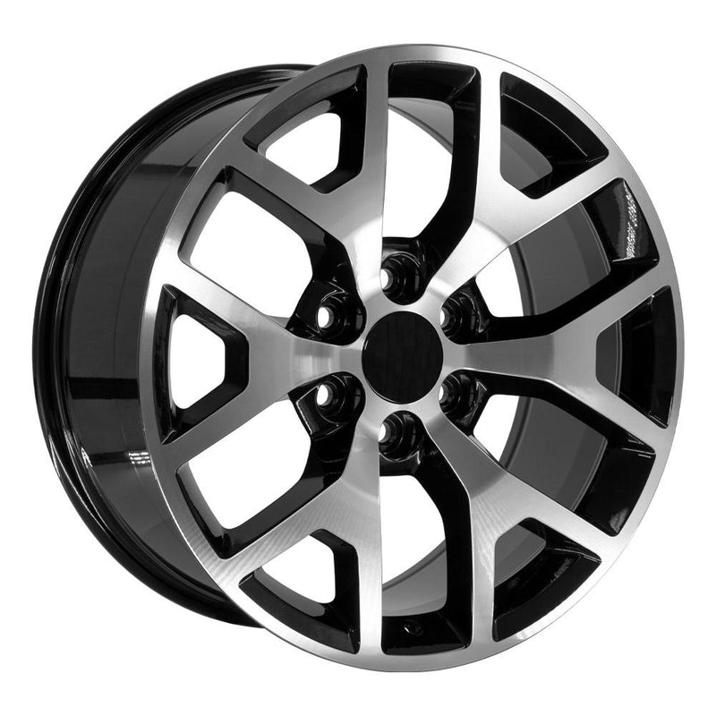 OE Wheels CV92 20x9 6x139.7 27et Gloss Black Machined Wheel - View 3