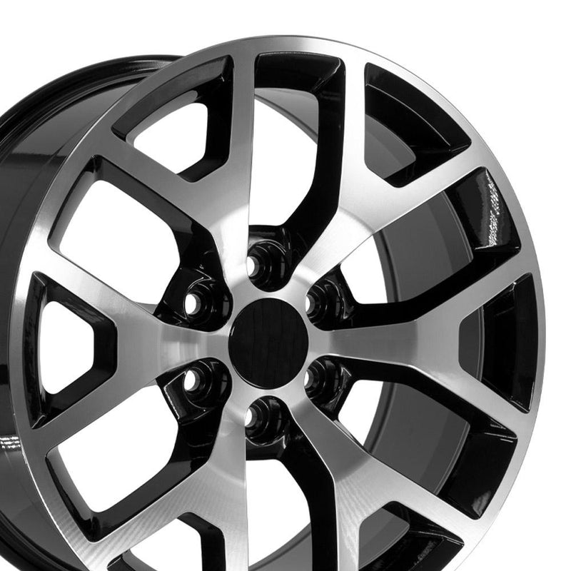 OE Wheels CV92 20x9 6x139.7 27et Gloss Black Machined Wheel