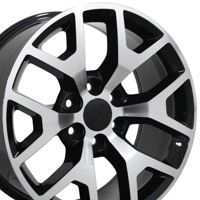 OE Wheels CV92 22x9 6x139.7 31et Gloss Black Machined Wheel