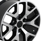 OE Wheels CV92 22x9 6x139.7 31et Gloss Black Machined Wheel - View 2