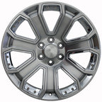 OE Wheels CV93 20x8.5 6x139.7 31et Gloss Hyper Black with Chrome Insert Wheel - View 3