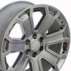OE Wheels CV93 20x8.5 6x139.7 31et Gloss Hyper Black with Chrome Insert Wheel - View 2