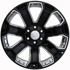 OE Wheels CV93B 22x9 6x139.7 24et Gloss Black with Chrome Insert Wheel - View 3